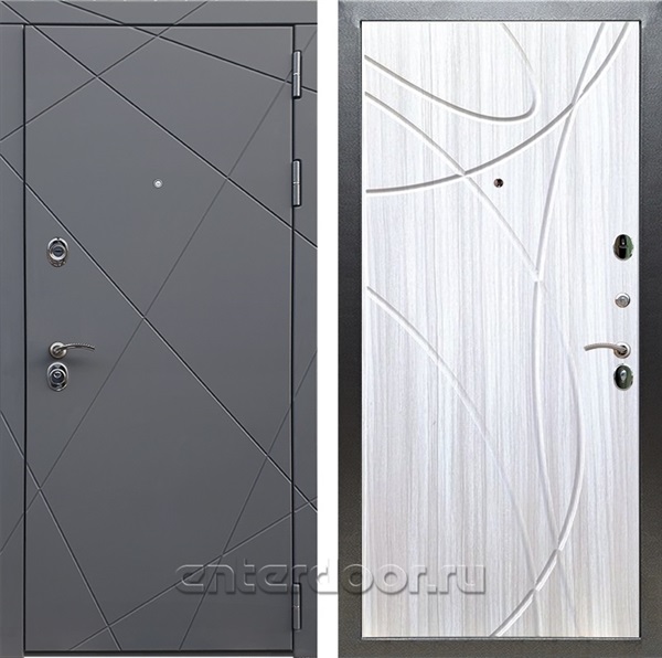 Входная дверь Армада Лофт ФЛ-247 (Графит софт / Сандал белый) - фото 94549