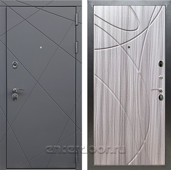 Входная дверь Армада Лофт ФЛ-247 (Графит софт / Сандал серый) - фото 94555