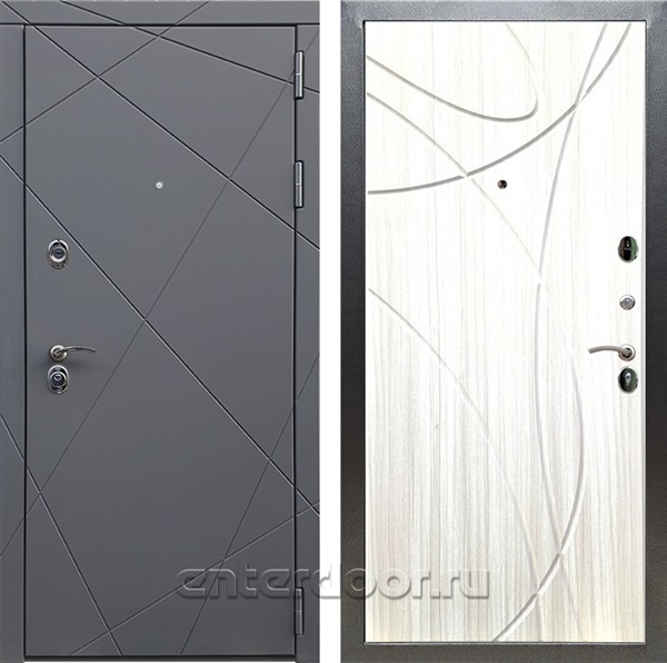 Входная дверь Армада Лофт ФЛ-247 (Графит софт / Лиственница беж) - фото 94561