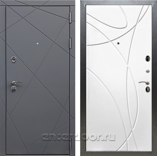 Входная дверь Армада Лофт ФЛ-247 (Графит софт / Белый ясень) - фото 94569