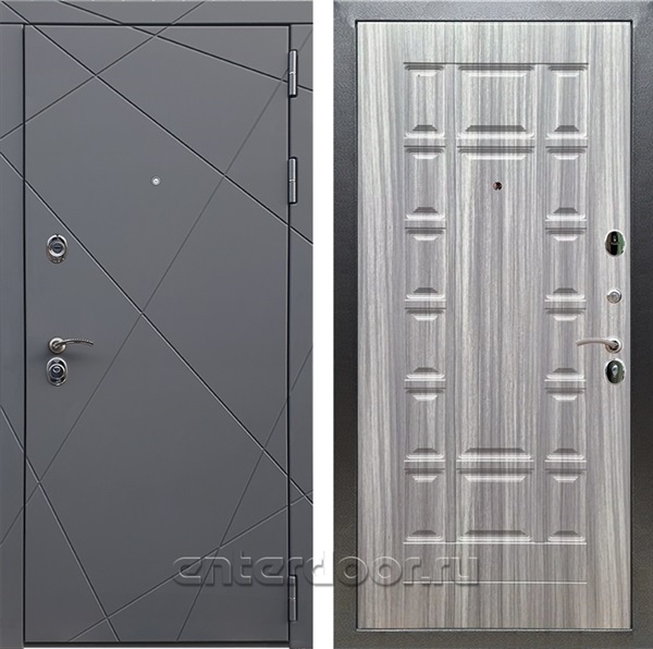 Входная дверь Армада Лофт ФЛ-244 (Графит софт / Сандал серый) - фото 94593