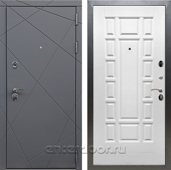 Входная дверь Армада Лофт ФЛ-244 (Графит софт / Белый ясень) - фото 94625