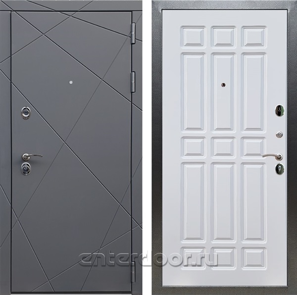 Входная дверь Армада Лофт ФЛ-33 (Графит софт / Белый ясень) - фото 94712