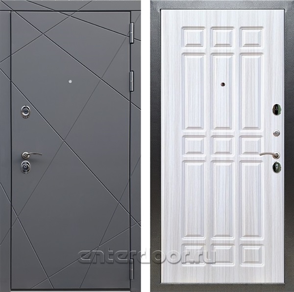 Входная дверь Армада Лофт ФЛ-33 (Графит софт / Сандал белый) - фото 94745