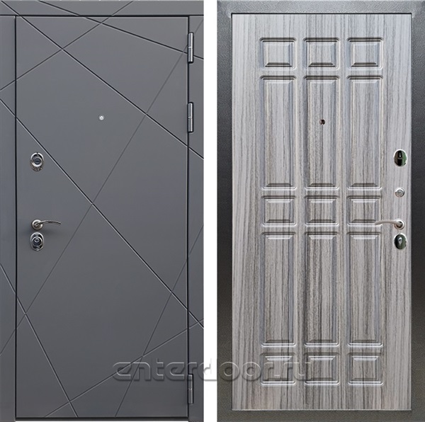 Входная дверь Армада Лофт ФЛ-33 (Графит софт / Сандал серый) - фото 94751
