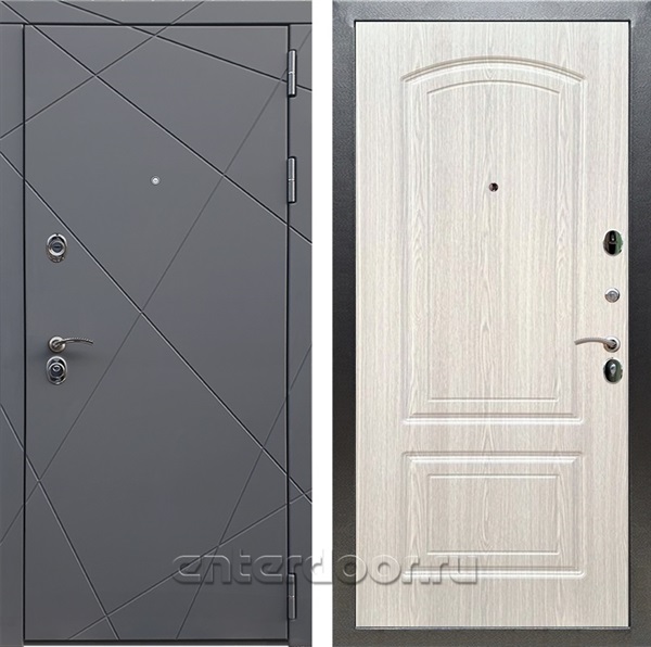 Входная дверь Армада Лофт ФЛ-138 (Графит софт / Беленый дуб) - фото 94780