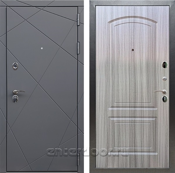 Входная дверь Армада Лофт ФЛ-138 (Графит софт / Сандал серый) - фото 94787