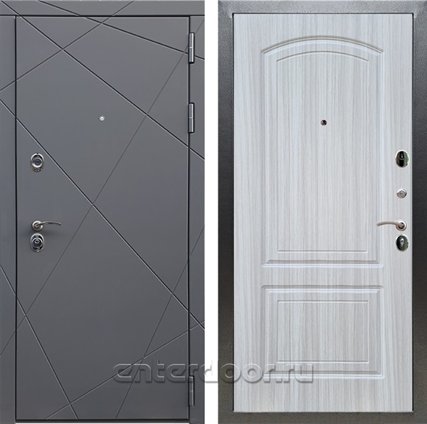 Входная дверь Армада Лофт ФЛ-138 (Графит софт / Сандал белый) - фото 94796