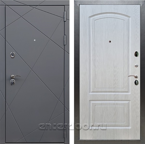 Входная дверь Армада Лофт ФЛ-138 (Графит софт / Лиственница беж) - фото 94813