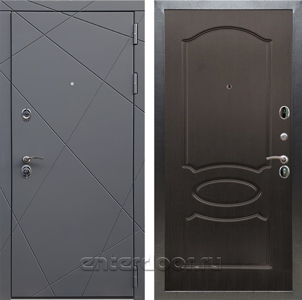 Входная дверь Армада Лофт ФЛ-128 (Графит софт / Венге) - фото 94936