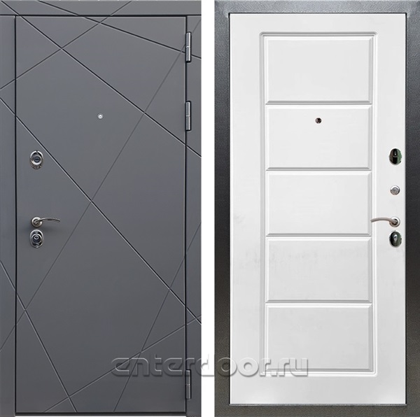 Входная дверь Армада Лофт ФЛ-39 (Графит софт / Белый ясень) - фото 94973