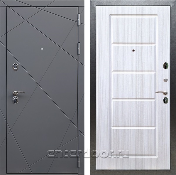 Входная дверь Армада Лофт ФЛ-39 (Графит софт / Сандал белый) - фото 94993