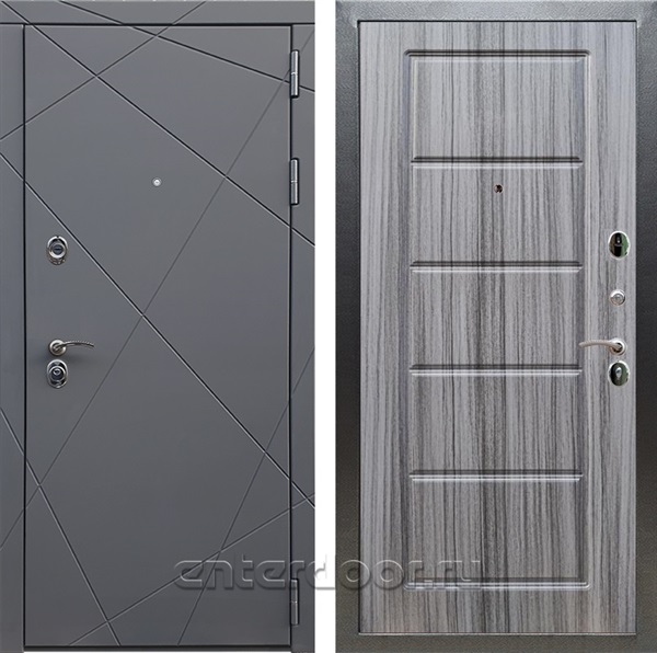 Входная дверь Армада Лофт ФЛ-39 (Графит софт / Сандал серый) - фото 94999