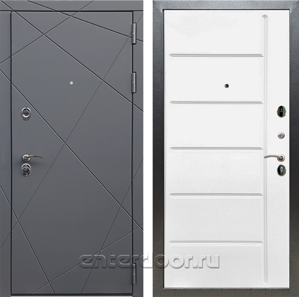 Входная дверь Армада Лофт ФЛ-102 (Графит софт / Белый ясень) - фото 95039
