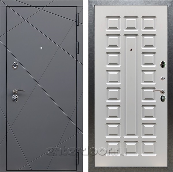 Входная дверь Армада Лофт ФЛ-183 (Графит софт / Белый ясень) - фото 95058
