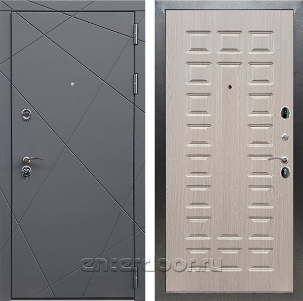 Входная дверь Армада Лофт ФЛ-183 (Графит софт / Дуб беленый) - фото 95065