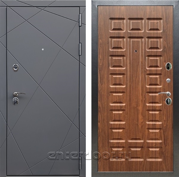 Входная дверь Армада Лофт ФЛ-183 (Графит софт / Береза мореная) - фото 95067