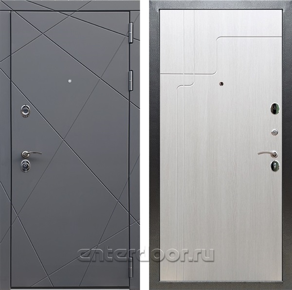 Входная дверь Армада Лофт ФЛ-246 (Графит софт / Лиственница беж) - фото 95071