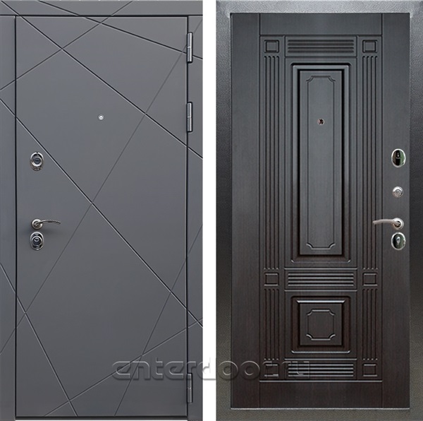 Входная дверь Армада Лофт ФЛ-2 (Графит софт / Венге) - фото 95100