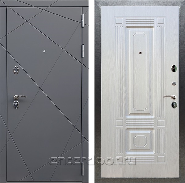 Входная дверь Армада Лофт ФЛ-2 (Графит софт / Лиственница беж) - фото 95119