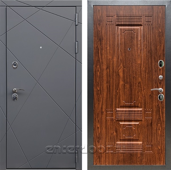 Входная дверь Армада Лофт ФЛ-2 (Графит софт / Берёза морёная) - фото 95128