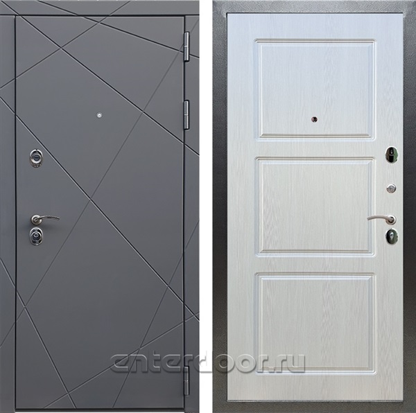 Входная дверь Армада Лофт ФЛ-3 (Графит софт / Лиственница беж) - фото 95145