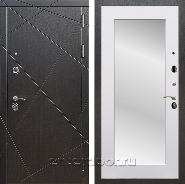Входная дверь Армада Лофт с зеркалом Пастораль (Венге / Белый матовый) - фото 95355