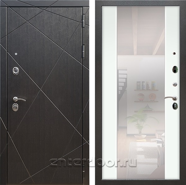 Входная дверь Армада Лофт с зеркалом СБ-16 (Венге / Белый ясень) - фото 95363
