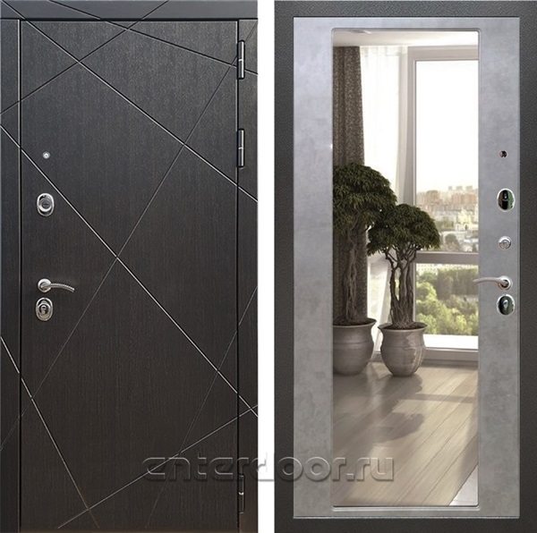 Входная дверь Армада Лофт с зеркалом 2XL (Венге / Бетон темный) - фото 95429