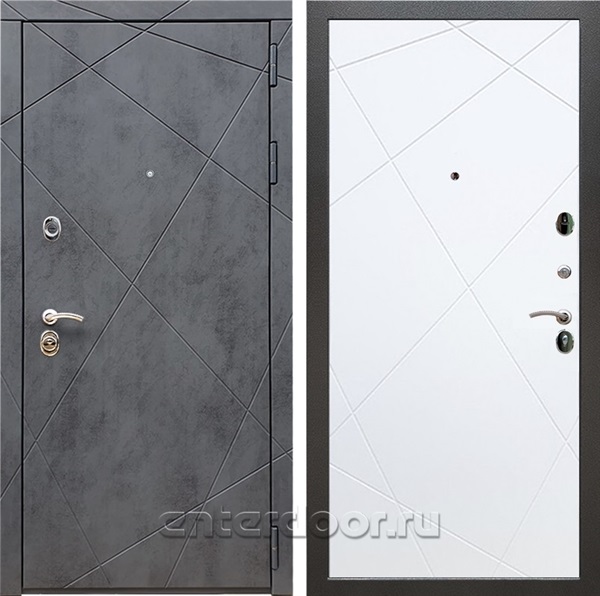 Входная дверь Армада Лофт ФЛ-291 (Бетон тёмный / Белый софт) - фото 96353