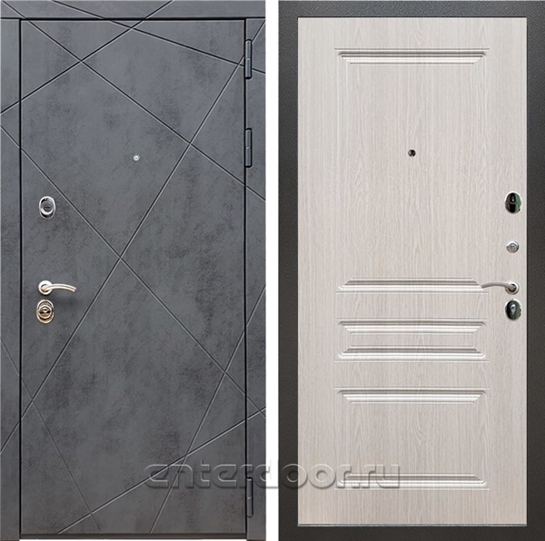 Входная дверь Армада Лофт ФЛ-243 (Бетон тёмный / Дуб белёный) - фото 96404