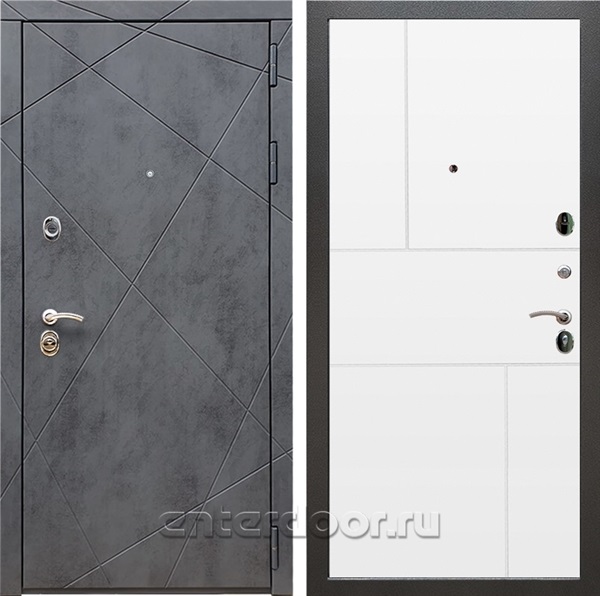 Входная дверь Армада Лофт ФЛ-290 (Бетон тёмный / Белый софт) - фото 96503
