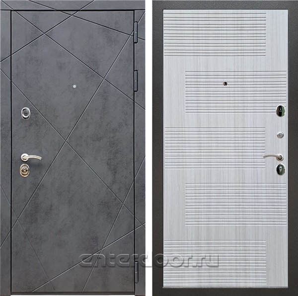 Входная дверь Армада Лофт ФЛ-185 (Бетон тёмный / Сандал белый) - фото 96702