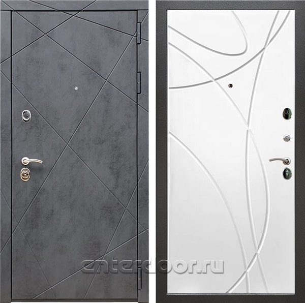 Входная дверь Армада Лофт ФЛ-247 (Бетон тёмный / Белый ясень) - фото 96768