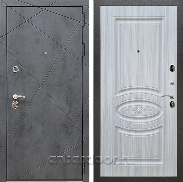 Входная дверь Армада Лофт ФЛ-181 (Бетон тёмный / Сандал белый) - фото 96876