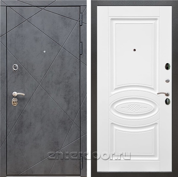 Входная дверь Армада Лофт ФЛ-181 (Бетон тёмный / Белый ясень) - фото 96901