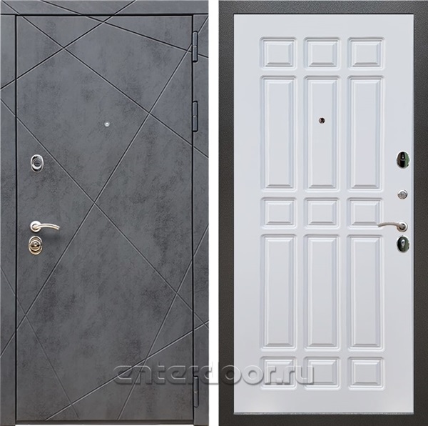 Входная дверь Армада Лофт ФЛ-33 (Бетон тёмный / Белый ясень) - фото 96928