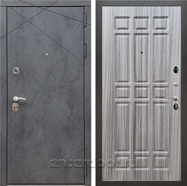 Входная дверь Армада Лофт ФЛ-33 (Бетон тёмный / Сандал серый) - фото 96969