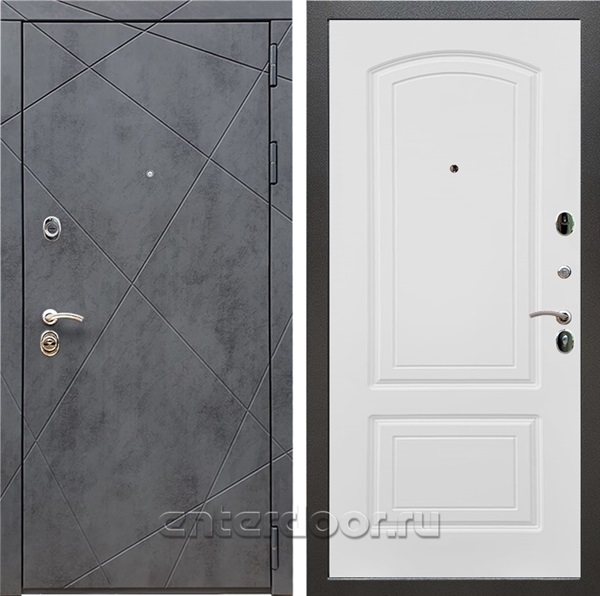Входная дверь Армада Лофт ФЛ-138 (Бетон тёмный / Белый ясень) - фото 96983