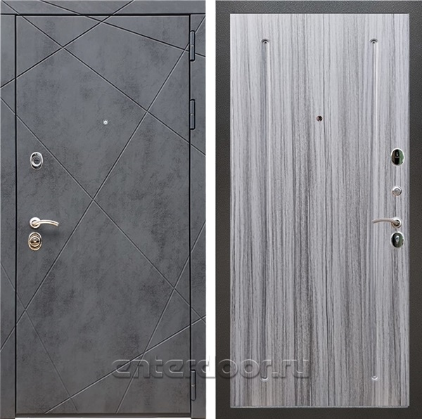 Входная дверь Армада Лофт ФЛ-68 (Бетон тёмный / Сандал серый) - фото 97086