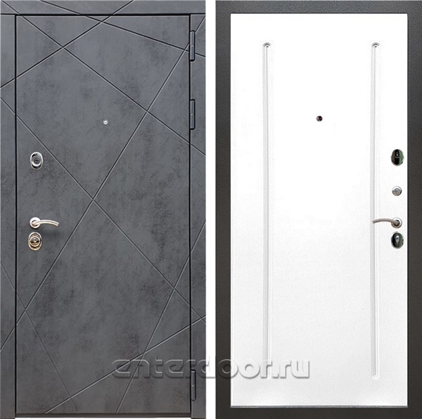 Входная дверь Армада Лофт ФЛ-68 (Бетон тёмный / Белый ясень) - фото 97093