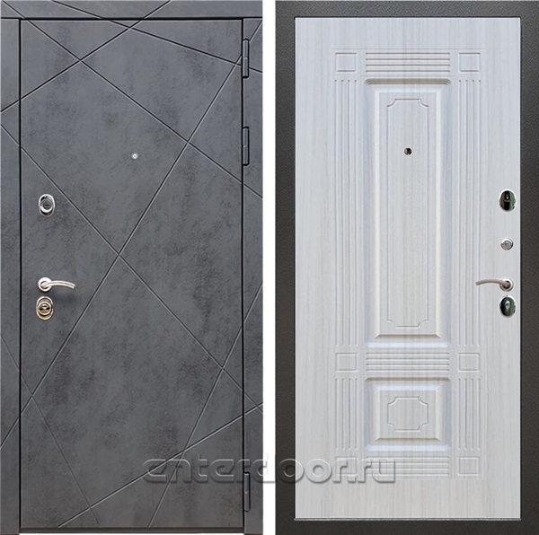 Входная дверь Армада Лофт ФЛ-2 (Бетон тёмный / Сандал белый) - фото 97367
