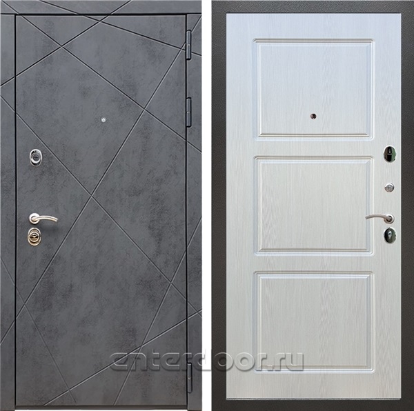 Входная дверь Армада Лофт ФЛ-3 (Бетон тёмный / Лиственница беж) - фото 97419