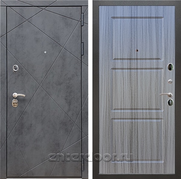 Входная дверь Армада Лофт ФЛ-3 (Бетон тёмный / Сандал серый) - фото 97437