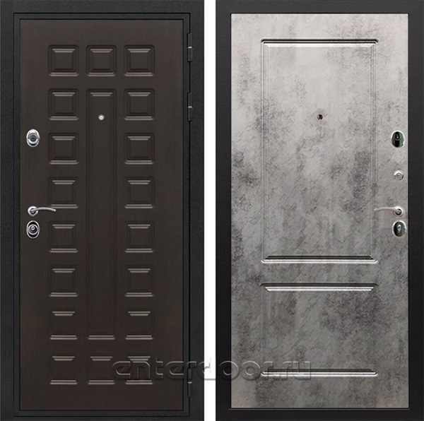 Входная металлическая дверь Сенатор Престиж ФЛ-117 (Венге / Бетон тёмный)