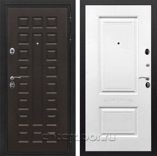 Входная металлическая дверь Сенатор Престиж Смальта (Венге / Белый матовый)