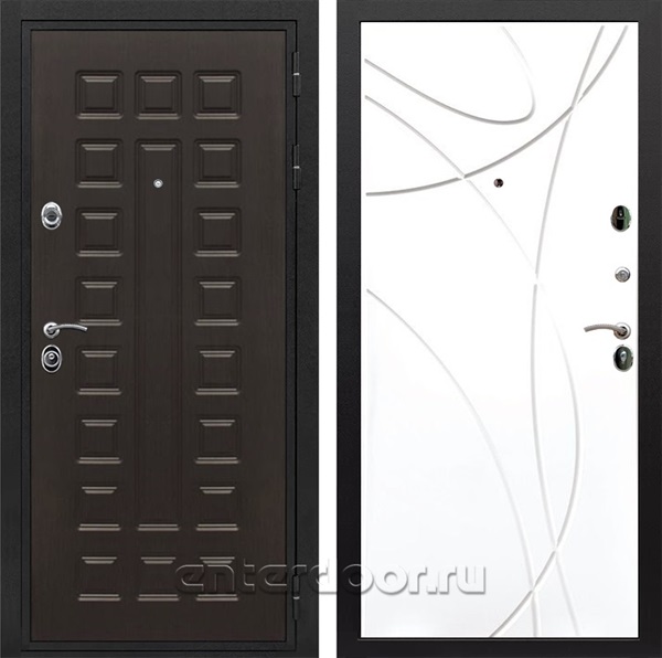 Входная металлическая дверь Сенатор Престиж ФЛ-247 (Венге / Белый матовый)