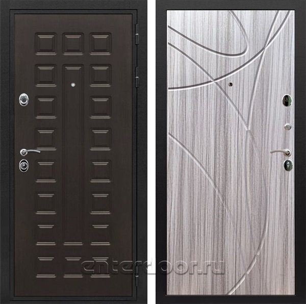 Входная металлическая дверь Сенатор Престиж ФЛ-247 (Венге / Сандал серый)
