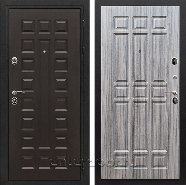 Входная металлическая дверь Сенатор Престиж ФЛ-33 (Венге / Сандал серый)