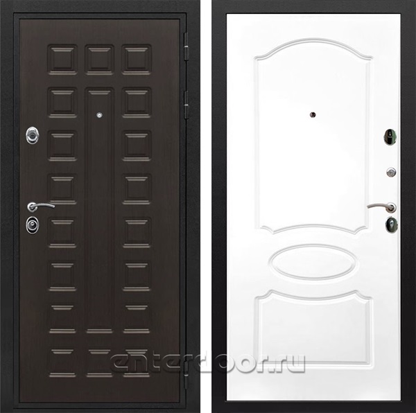 Входная металлическая дверь Сенатор Престиж ФЛ-128 (Венге / Белый ясень)
